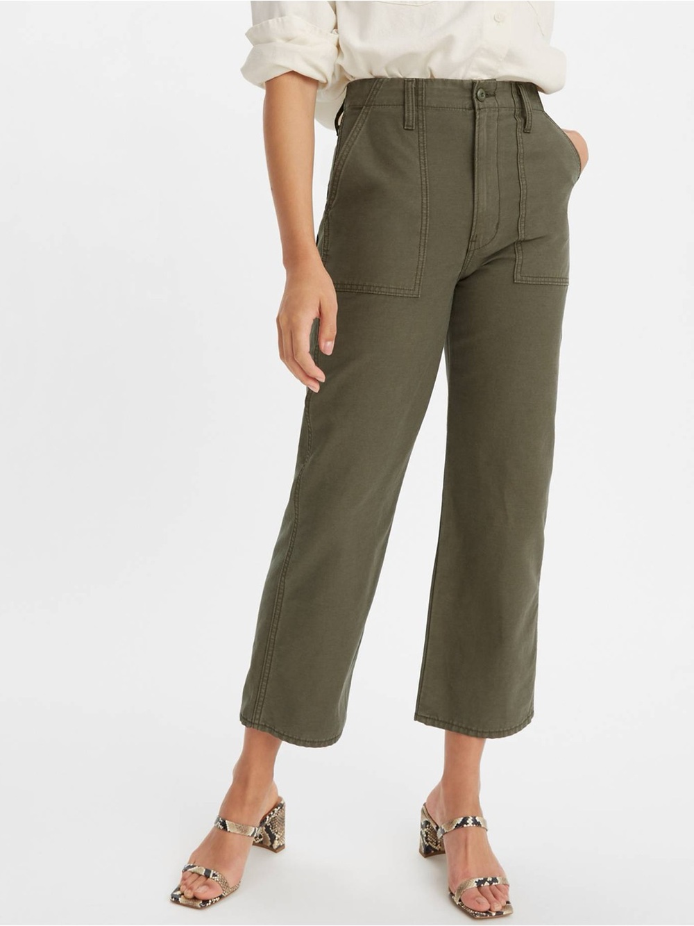 NWT Levi's Olive Green Straight-Leg Utility Pants
